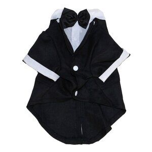 Black & white TUXEDO costume for small dogs 100% cotton size Large, NEW NO TAGS